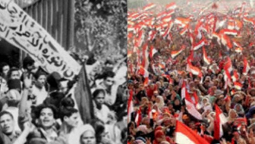 صورة لخروج المصريين في ثورة 23 يوليو و 23 يونيو