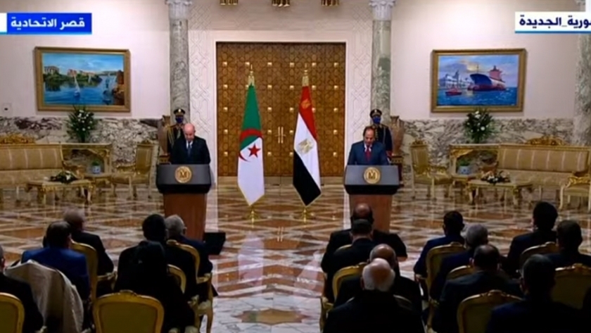 الرئيس عبدالفتاح السيسي والرئيس الجزائري