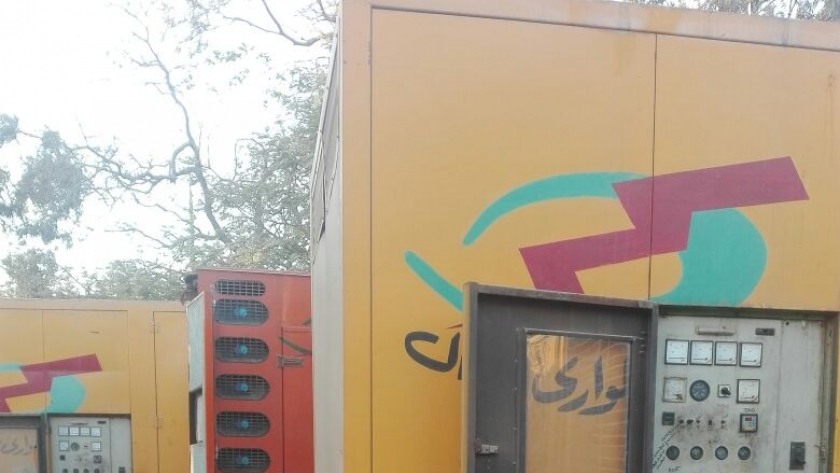 مولدات وماكينات شركة شمال القاهرة لتوزيع الكهرباء من داخل الاستاد