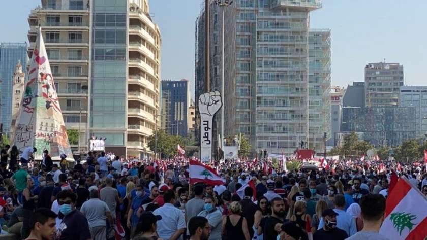 جانب من احتجاجات لبنان