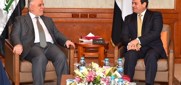 الرئيس عبد الفتاح السيسي ورئيس وزراء العراق