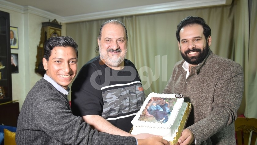 خالد الصاوي مع الزميلين خالد فرج وأحمد عبدالرحمن
