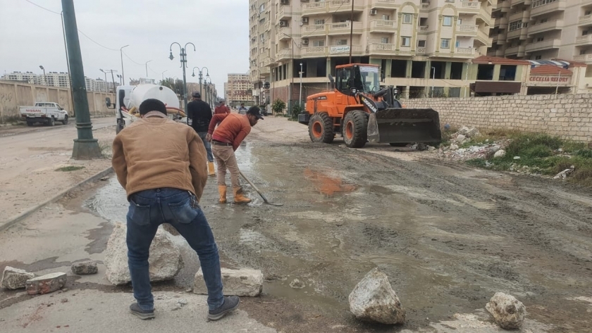 ترميم شوارع الإسكندرية