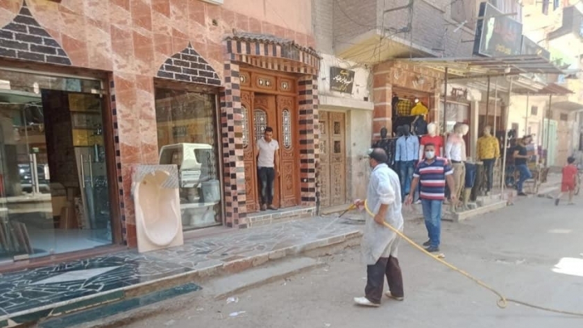حملات التطهير والتعقيم  في كفر الشيخ