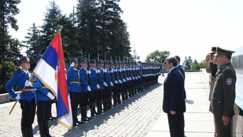 الرئيس السيسي خلال زيارته لصربيا