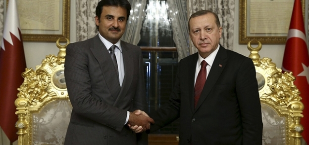أردوغان وأمير قطر تميم بن حمد في لقاء سابق