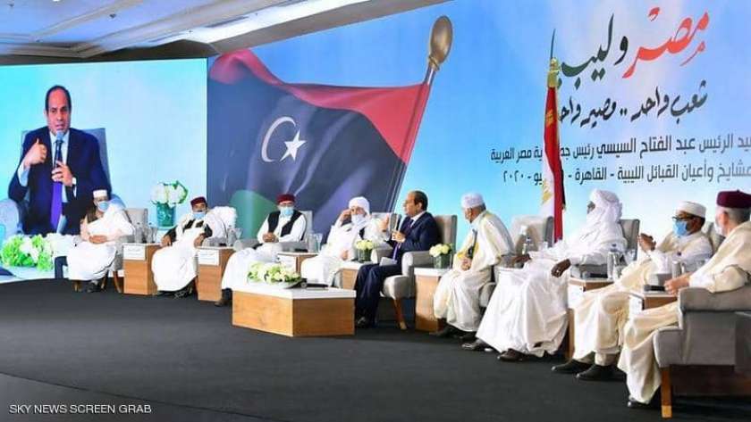 لقاء الرئيس وشيوخ القبائل الليبية - أرشيفية