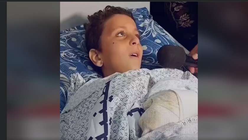 طفل فلسطيني مصاب بأحداث غزة