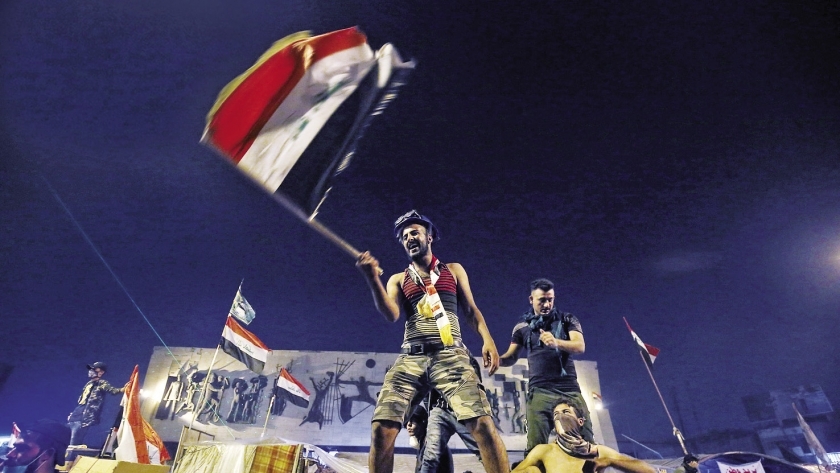 المتظاهرون العراقيون يواصلون الاحتجاجات الرافضة لترشيح قصى السهيل لرئاسة الحكومة