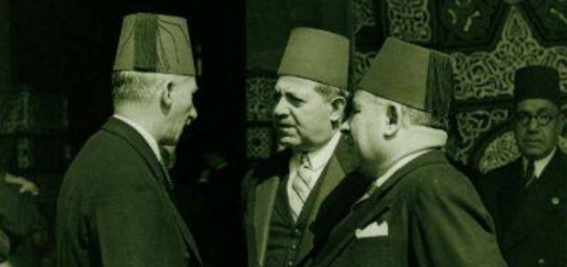 محمود فهمي النقراشي وأحمد ماهر باشا وأحمد حسنين باشا