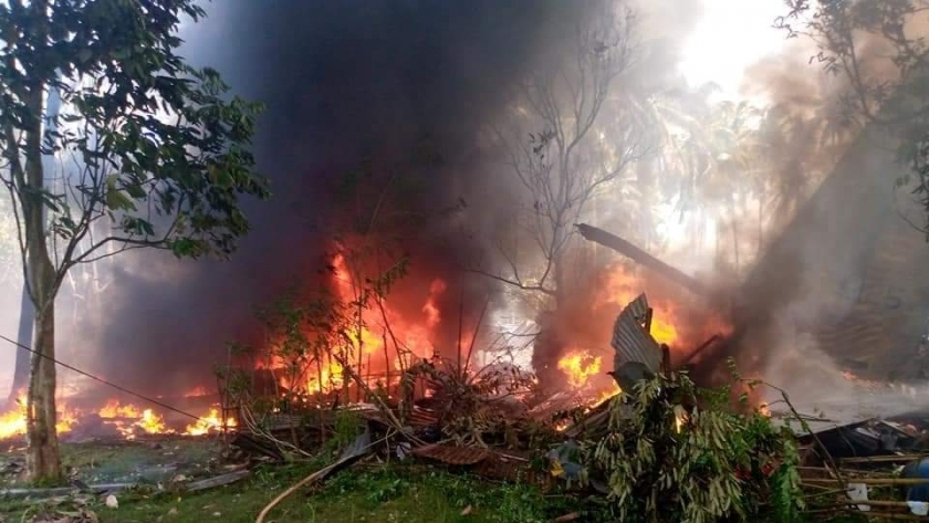 تحطم طائرة عسكرية في الفلبين