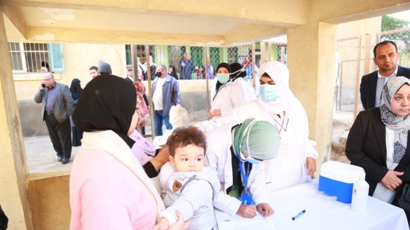 الحملة القومية للتطعيم ضد مرض شلل الأطفال في الشرقية