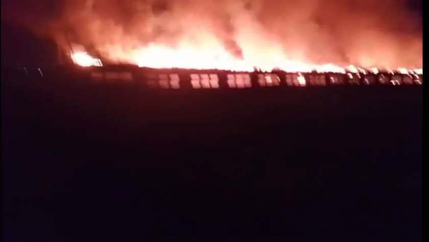 حريق مزرعة دواجن بالمحلة