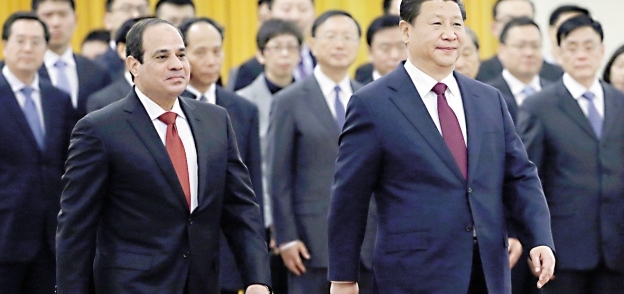 الرئيس لحظة وصوله إلى الصين «صورة أرشيفية»