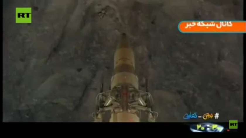 جانب من الفيديو يصور استعداد الصواريخ الإيرانية للإنطلاق