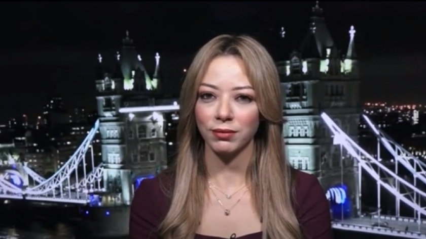 جومانا هاشم موفدة قناة القاهرة الإخبارية في لندن