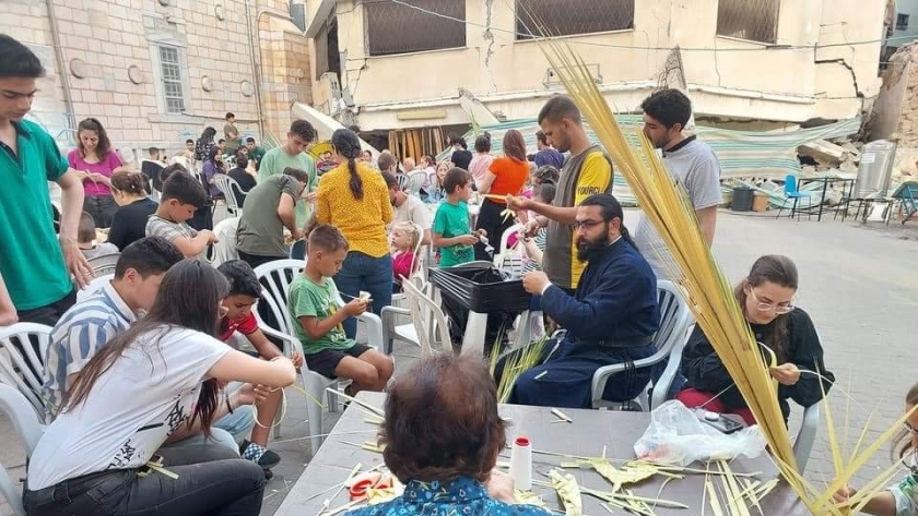 الاحتفال بأحد السعف في قطاع غزة