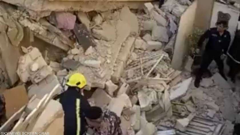 انهيار مبنى بالعاصمة عمّان