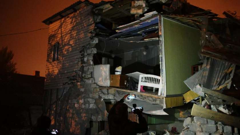 آثار قصف اوكراني على «ميليتوبول»-صورة أرشيفية