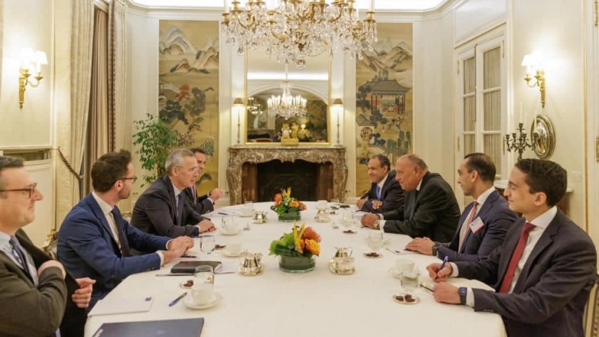 اجتماع وزير الخارجية بالأمين العام لحلف الناتو