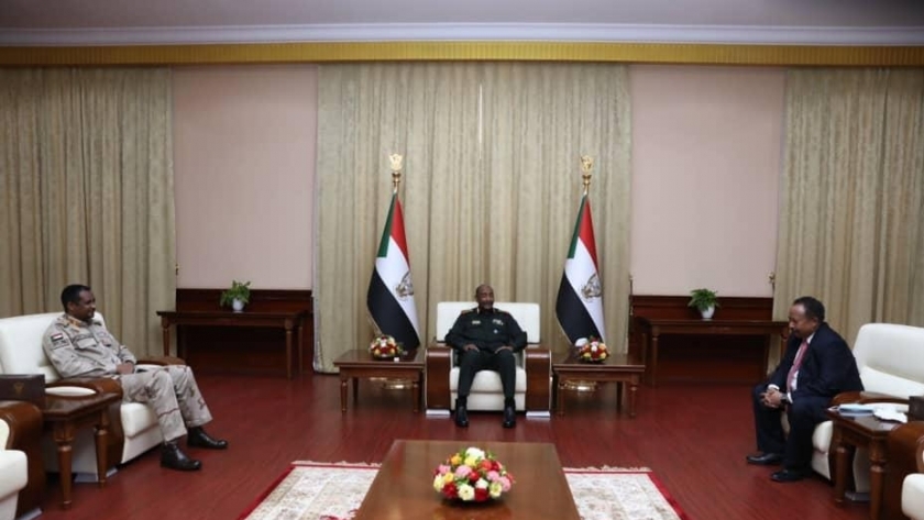 جلسة اجتماع حمدوك والبرهان (وكالة الأنباء السودانية)