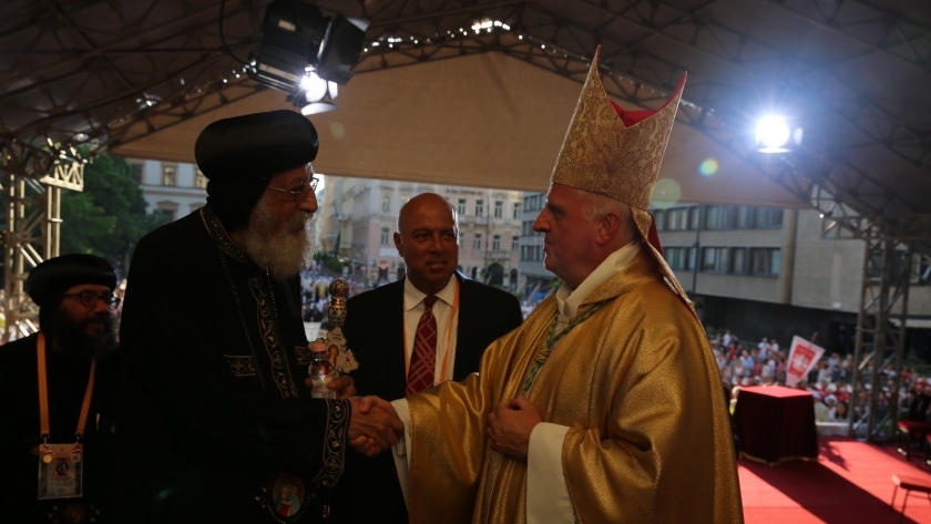 البابا تواضروس ورئيس أساقفة الكنيسة الكاثوليكية في المجر