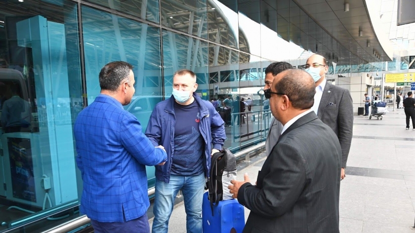 استقبال الوفد الروسي بمطار القاهرة