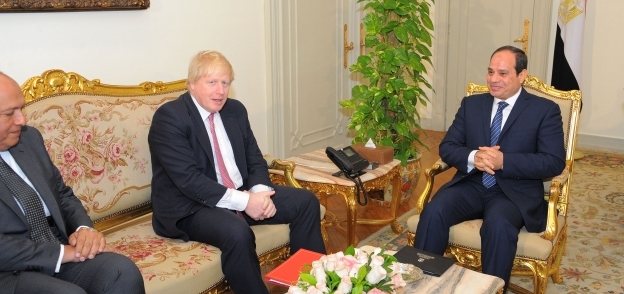 الرئيس عبد الفتاح السيسى مع وزير خارجية بريطانيا