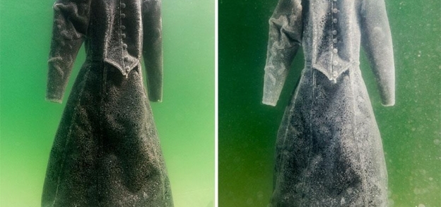 الفستان بعد طرقه في البحر الميت