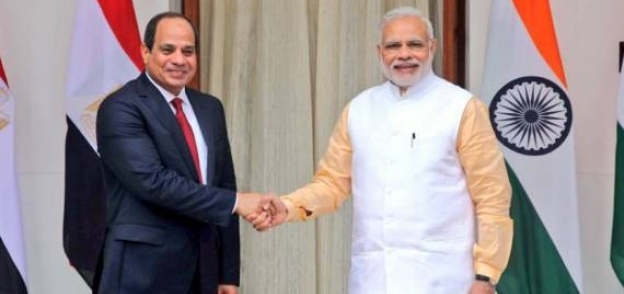 الرئيس عبد الفتاح السيسي و رئيس الوزراء الهندي