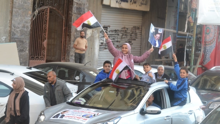 احتفالات الشعب المصري بفوز الرئيس عبد الفتاح السيسي