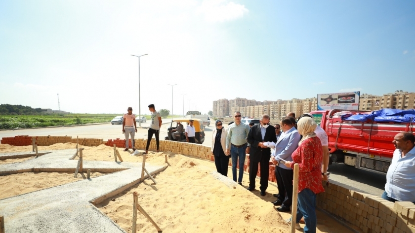 أعمال إنشاء محاور جديدة بكفر الشيخ