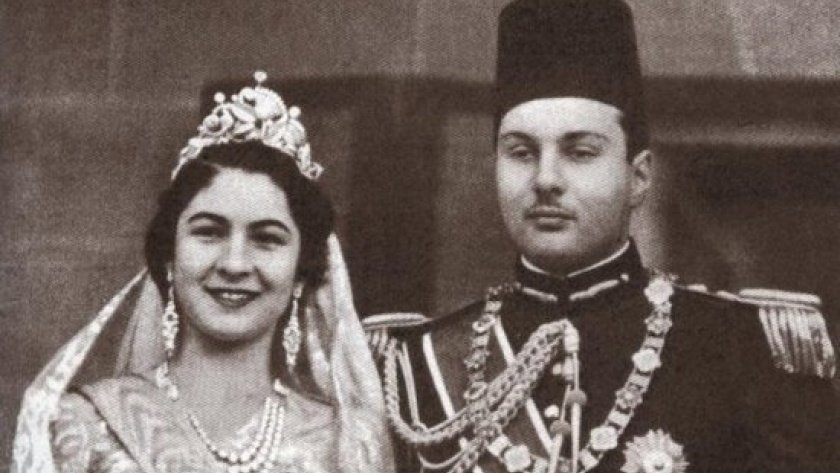 الملكة فريدة والملك فاروق