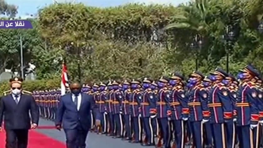 مراسم استقبال الرئيس السيسي لرئيس غينيا بيساو
