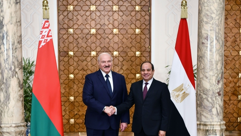الرئيس عبدالفتاح السيسي يستقبل رئيس بيلاروسيا