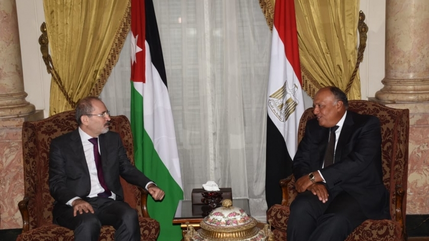 وزير الخارجية المصرى يستقبل نظيره الأردني