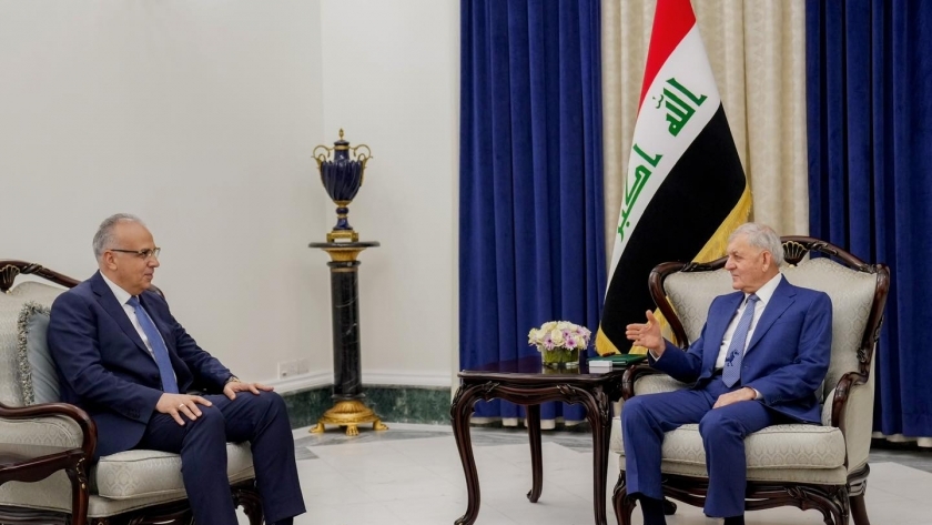 الرئس العراقي يستقبل وزير الري المصري