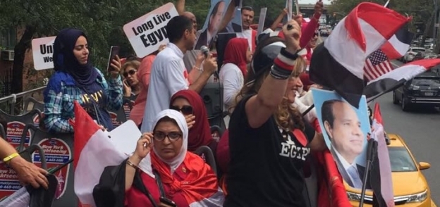 ترحيب المصريين في نيويورك