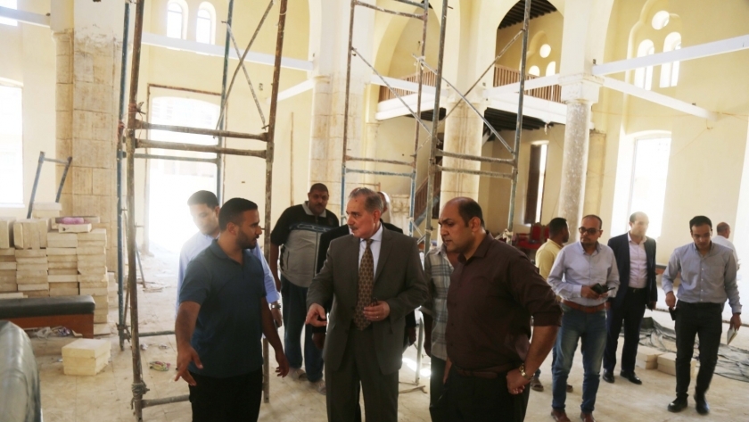 محافظ كفر الشيخ يتفقد أعمال ترميم مسجد «أبو غنام» الأثري ببيلا