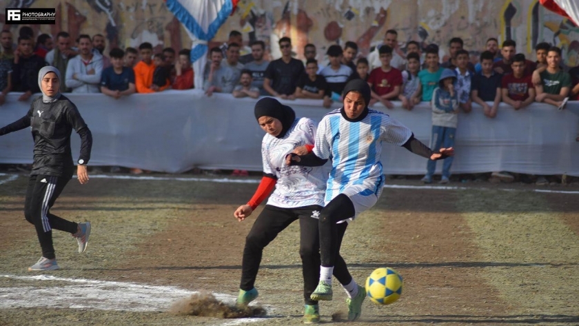 كرة قدم نسائية في دورة رمضانية بالدقهلية
