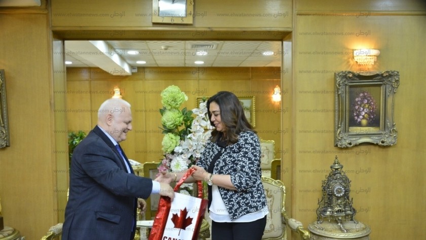 محافظ دمياط تستقبل وفدا من السفارة الكندية و منظمة العمل الدولية