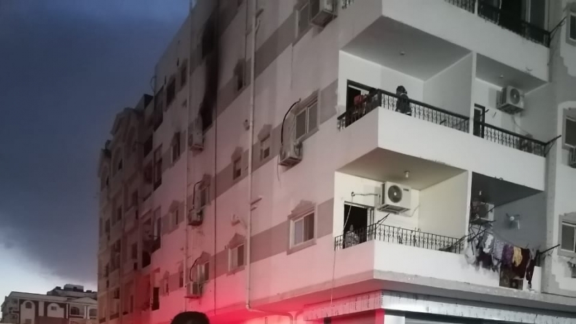 حريق في شقة سكنية بالغردقة