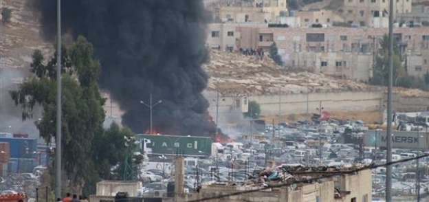 حريق جمرك عمان