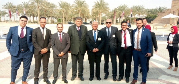 وفد جامعة المنيا المشارك في المؤتمر