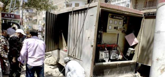 شاحنة محملة بغاز البوتاجاز تحطم كشك كهرباء دون إصابات بسوهاج