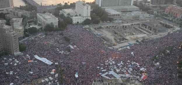 جانب من الحشود الضخمة للمواطنين فى ميادين مصر فى 3 يوليو 2013