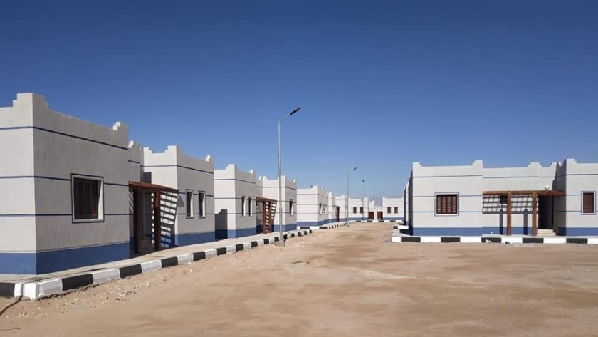 البيوت البدوية التي تم تسليمها في قرية الجبيل بطور سيناء