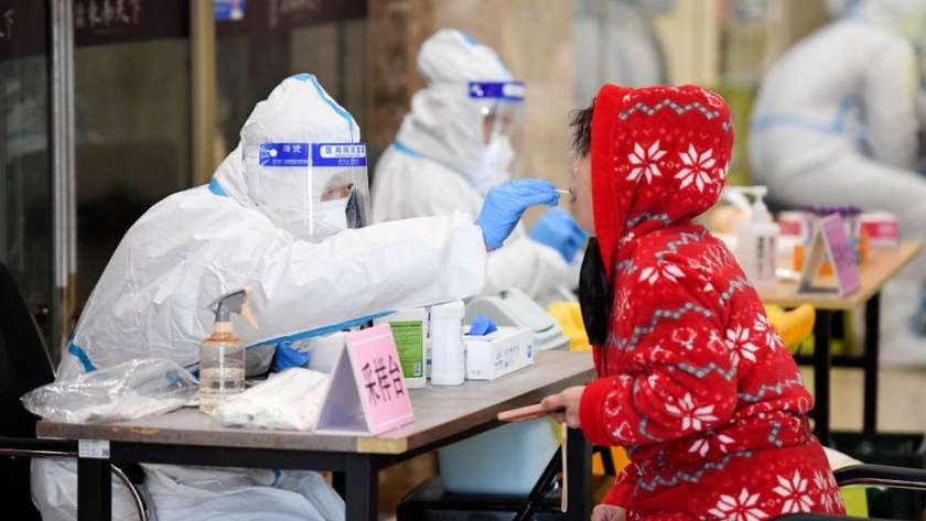 مسحة فيروس كورونا في الصين