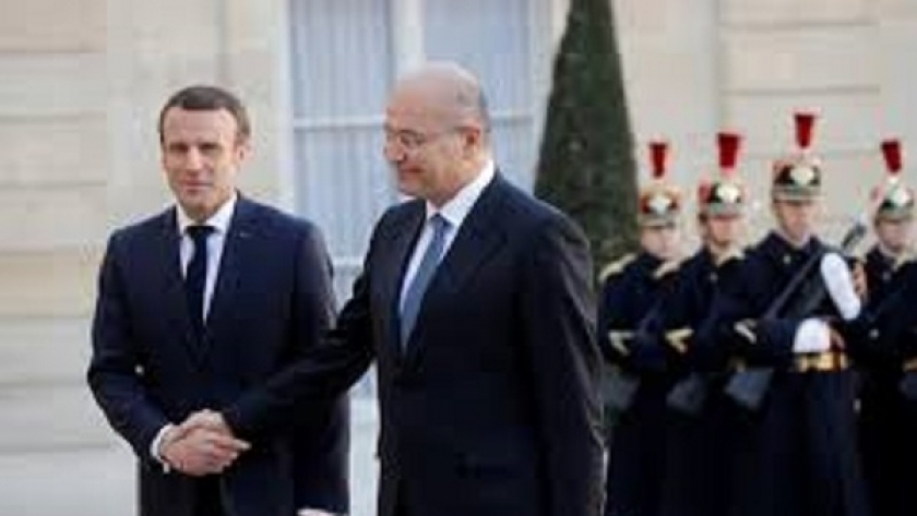 الرئيس العراقي ونظيره الفرنسي