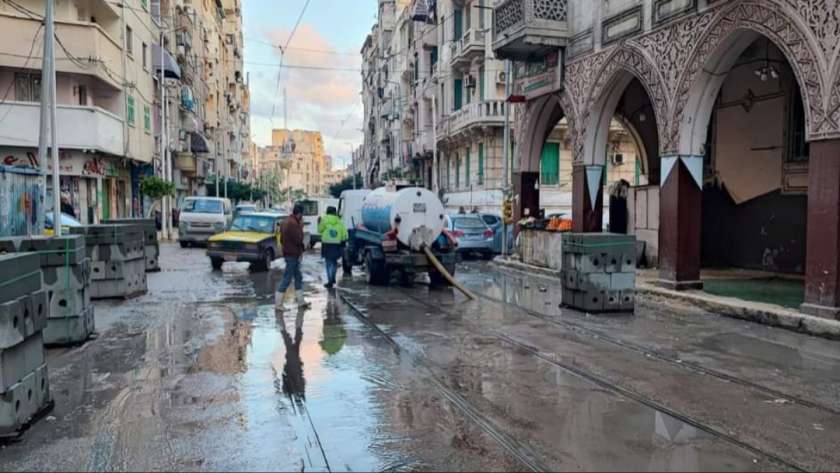 طوارئ في الإسكندرية بسبب الأمطار